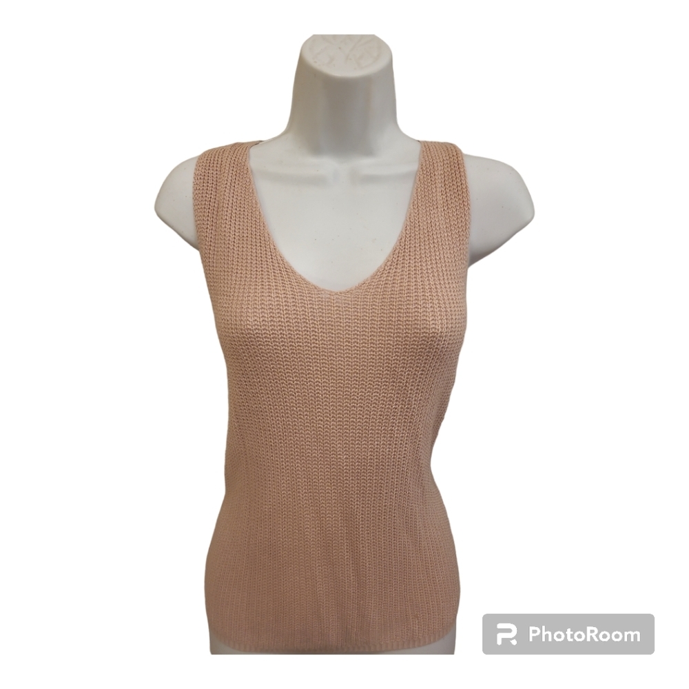 Knit Tank Top with corset lace up back large